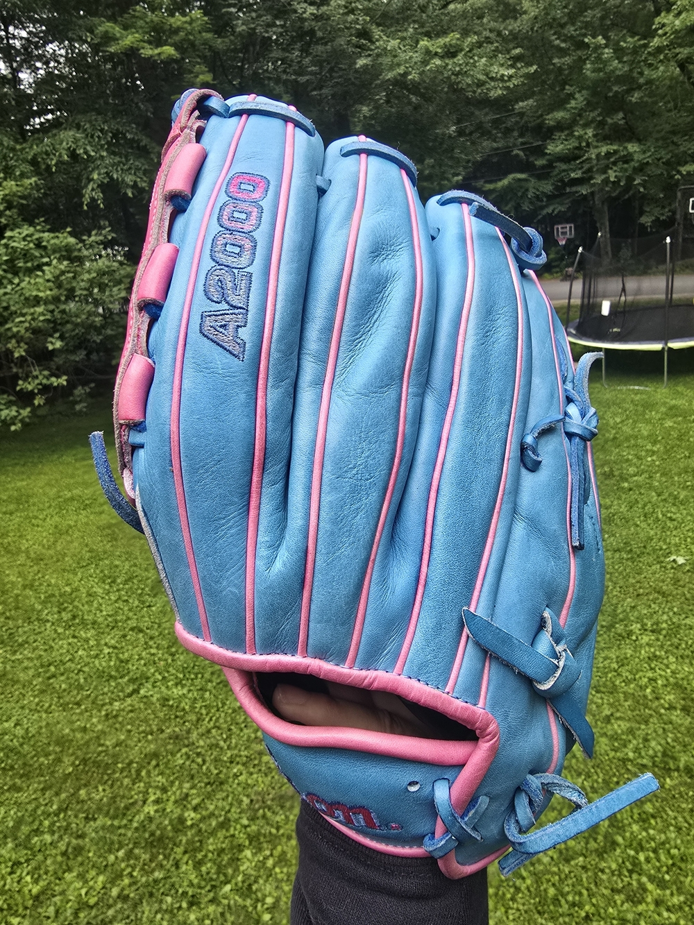 LHT Wilson A2000 Blue with Pink Fastpitch Glove